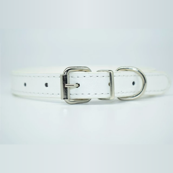 12 Color Adjustable Leather Pet Collar