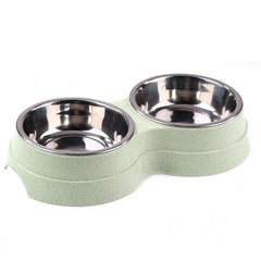 Pet Double Bowl Water & Food Feeder