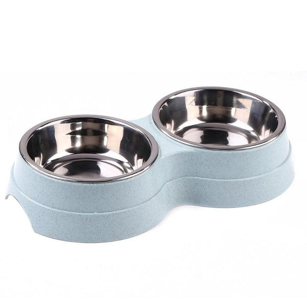 Pet Double Bowl Water & Food Feeder