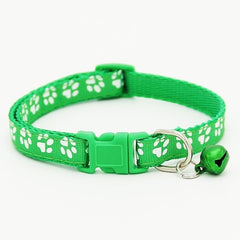 Pet Collar Paw Footprint + Removable Bell