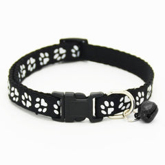 Pet Collar Paw Footprint + Removable Bell