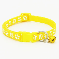 Pet Collar Paw Footprint + Removable Bell