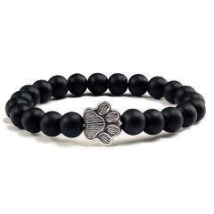 Paw Footprint Charm Stones Bracelet