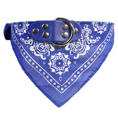 Adjustable Dog Printed Leather Bandana