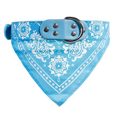 Adjustable Dog Printed Leather Bandana