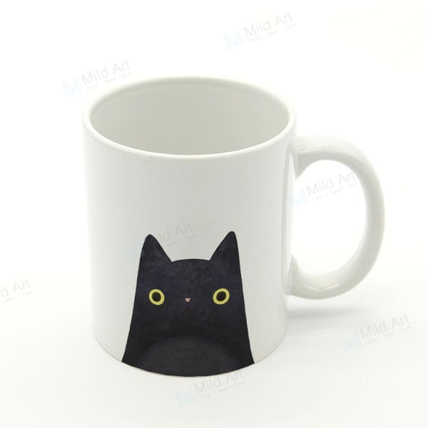 Kawaii Tumblr Cat Face Ceramic Mug