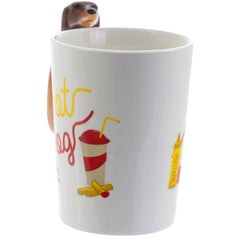 3D Hot Dog Coffee Ceramic Mug