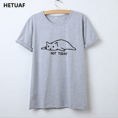 Not Today Funny Kitty Tshirt