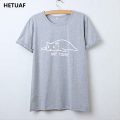 Not Today Funny Kitty Tshirt