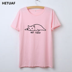 Not Today Funny Kitty Tshirt