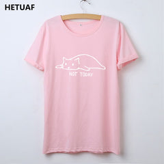 Not Today Funny Kitty Tshirt