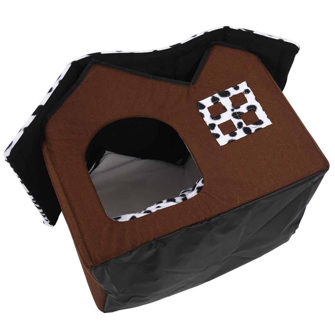 Cute Brown Pet Bed House Shaped