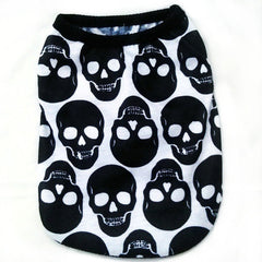 Cotton Punk Skull Print Vest