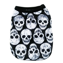 Cotton Punk Skull Print Vest