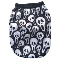 Cotton Punk Skull Print Vest