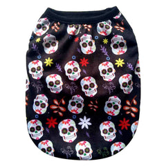 Cotton Punk Skull Print Vest