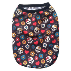 Cotton Punk Skull Print Vest