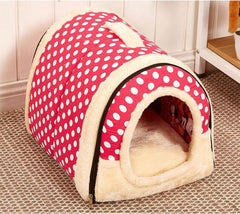 2 Uses Folding Pet House Bed
