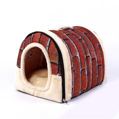 2 Uses Folding Pet House Bed