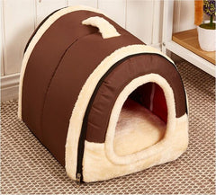 2 Uses Folding Pet House Bed