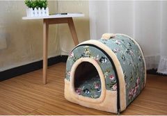 2 Uses Folding Pet House Bed