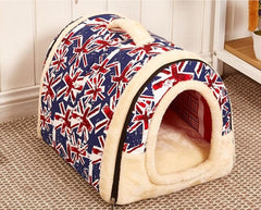 2 Uses Folding Pet House Bed