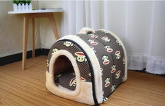 2 Uses Folding Pet House Bed